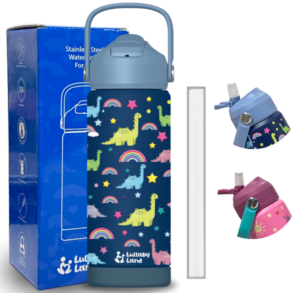 550ml Stainless Steel Blue Water Bottle for Kids