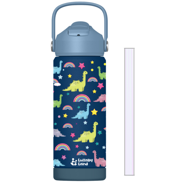 550ml Stainless Steel Blue Water Bottle for Kids