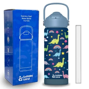 550ml Stainless Steel Blue Water Bottle for Kids
